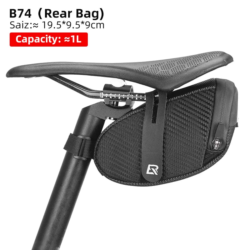 Moonegg choice ROCKBROS Rainproof Bicycle Bag Shockproof Bike Saddle Bag For Refletive Rear